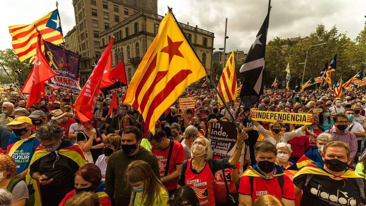 Imagen de archivo manifestación independencia Cataluña.