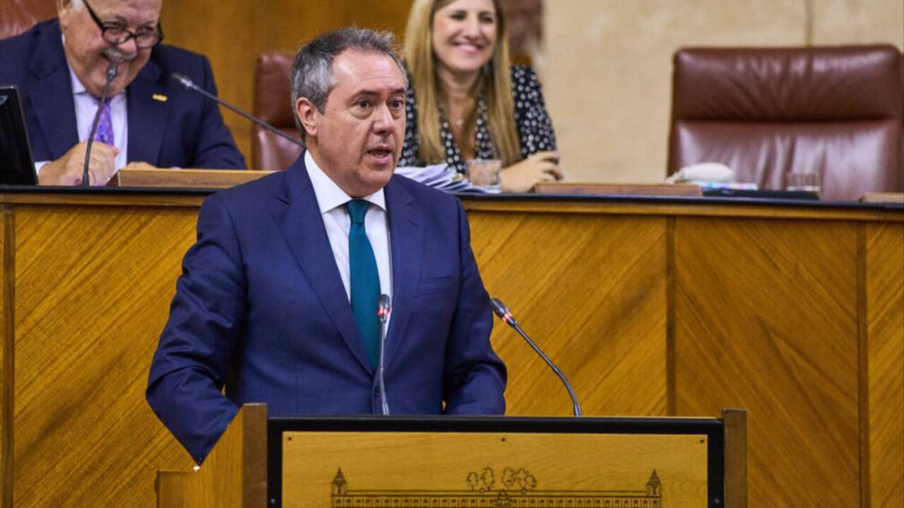 El secretario general del PSOE-A y portavoz parlamentario Juan Espadas.