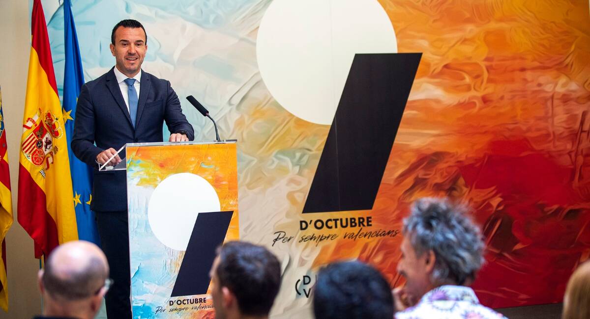 Vicent Mompó, presidente de la DIputación, durante la presentación de los actos para el 9 de octubre - DIPUTACIÓN DE VALENCIA 