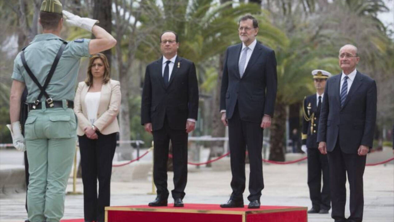 La Expresidenta de la Junta, Susana Díaz, y el alcalde de Málaga, participaron junto a Rajoy en los actos de la cumbre europea en Málaga en 2017.