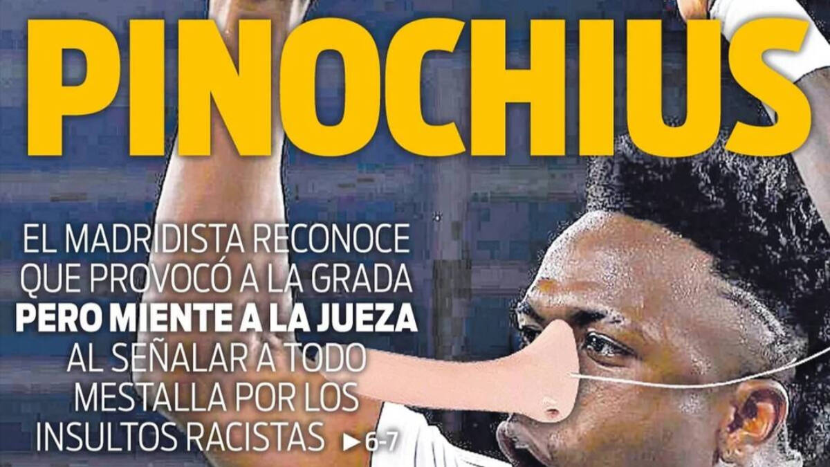 La portada de Superdeporte ofensiva contra Vinicius Junior