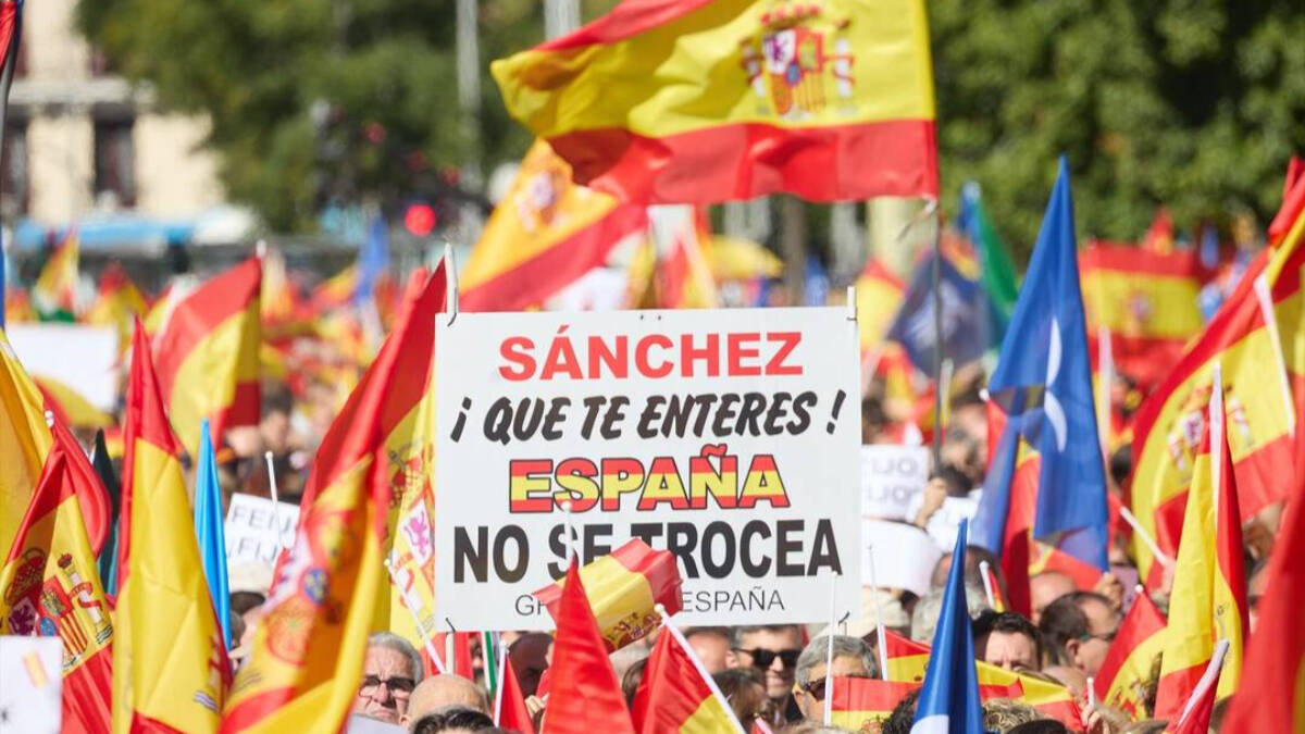 Manifestación de Sociedad Civil Catalana contra el 'procés'