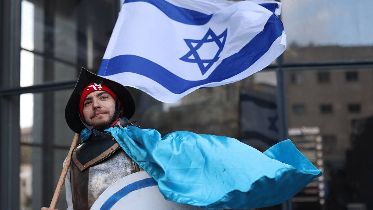 Manifestante israelí