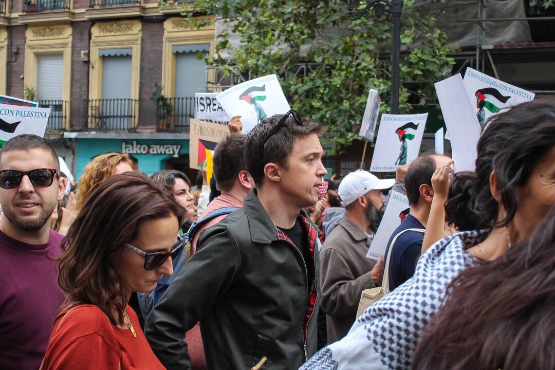 Íñigo Errejón, este domingo en la manifestación contra Israel.