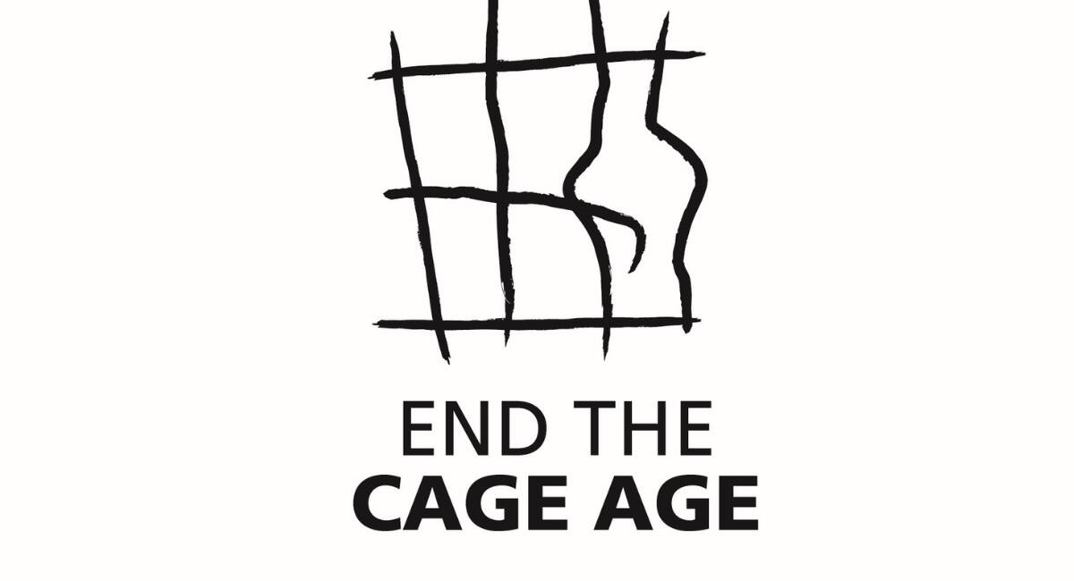 Logo de la campaña "End the cage age"
