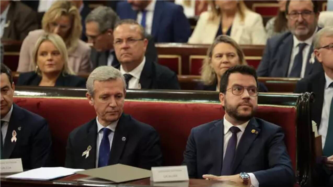 Pere Aragonés junta al resto de presidentes autonómicos en el Senado