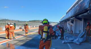 Evacuan el circuito de Cheste por un incendio durante los test de Formula E