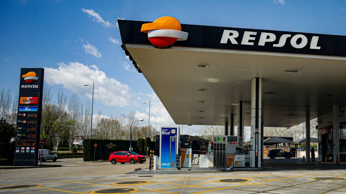 Una gasolinera de Repsol.