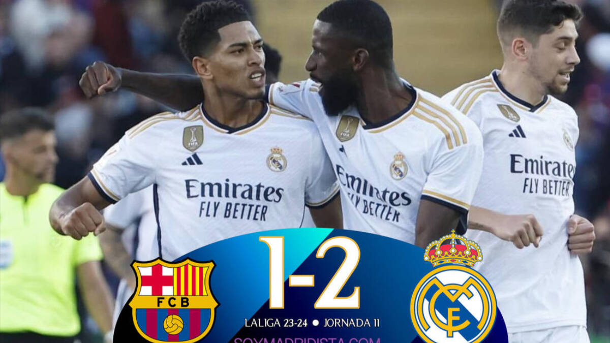 El Madrid ganó 1-2 al Barcelona