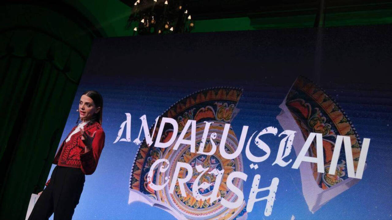 La actriz Macarena Gómez, durante la presentación de la campaña Andalusian Crush de la Junta de Andalucía.