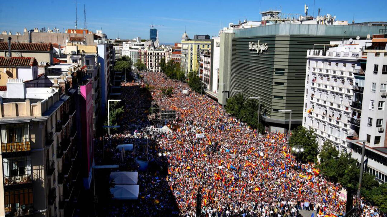 Manifestación del PP el pasado 24 de septiembre en Madrid 