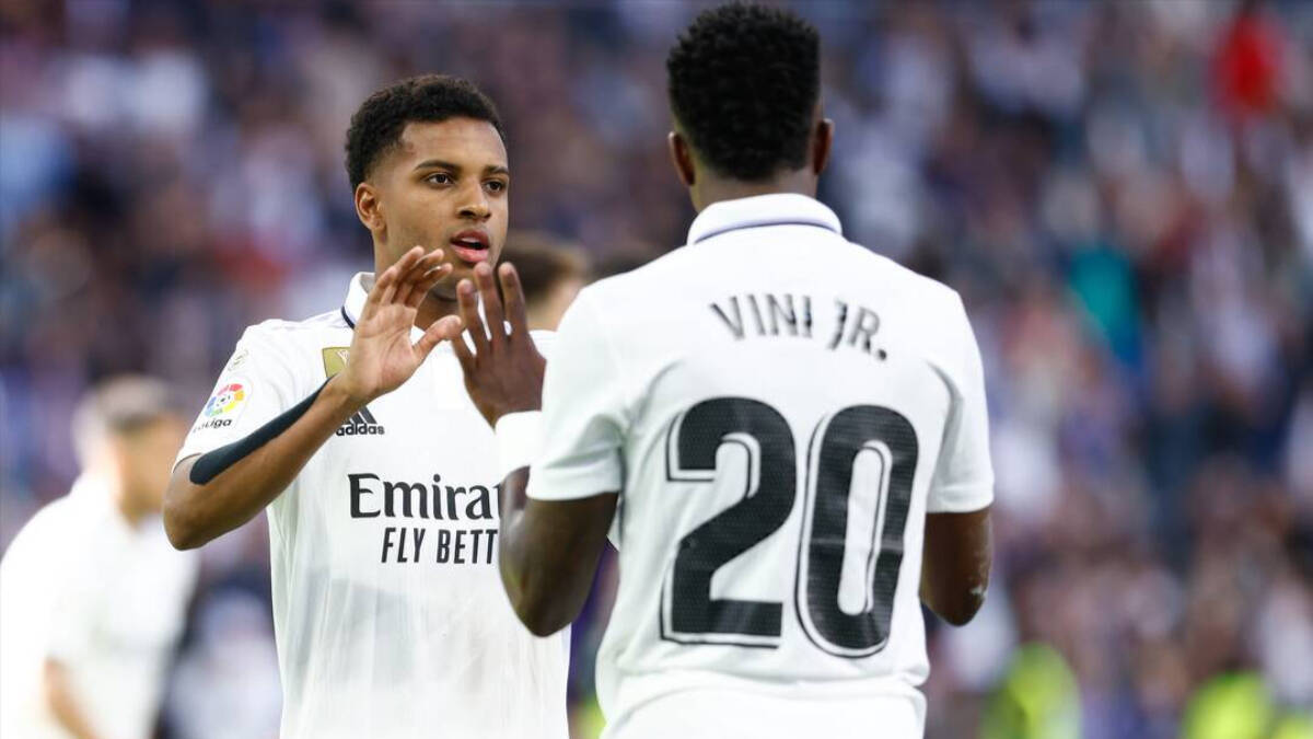 Rodrygo y Vinicius, durante un partido del Real Madrid.