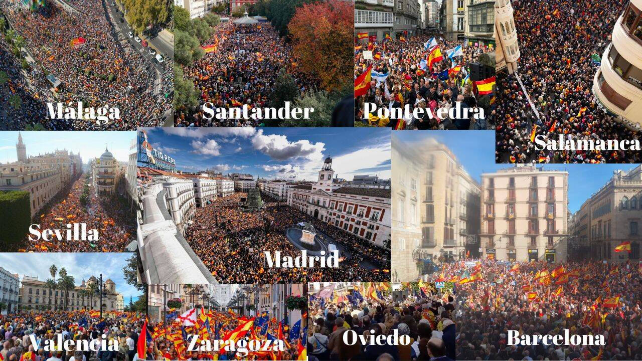 España ha sido un clamor contra Pedro Sánchez, sus pactos y la amnistía