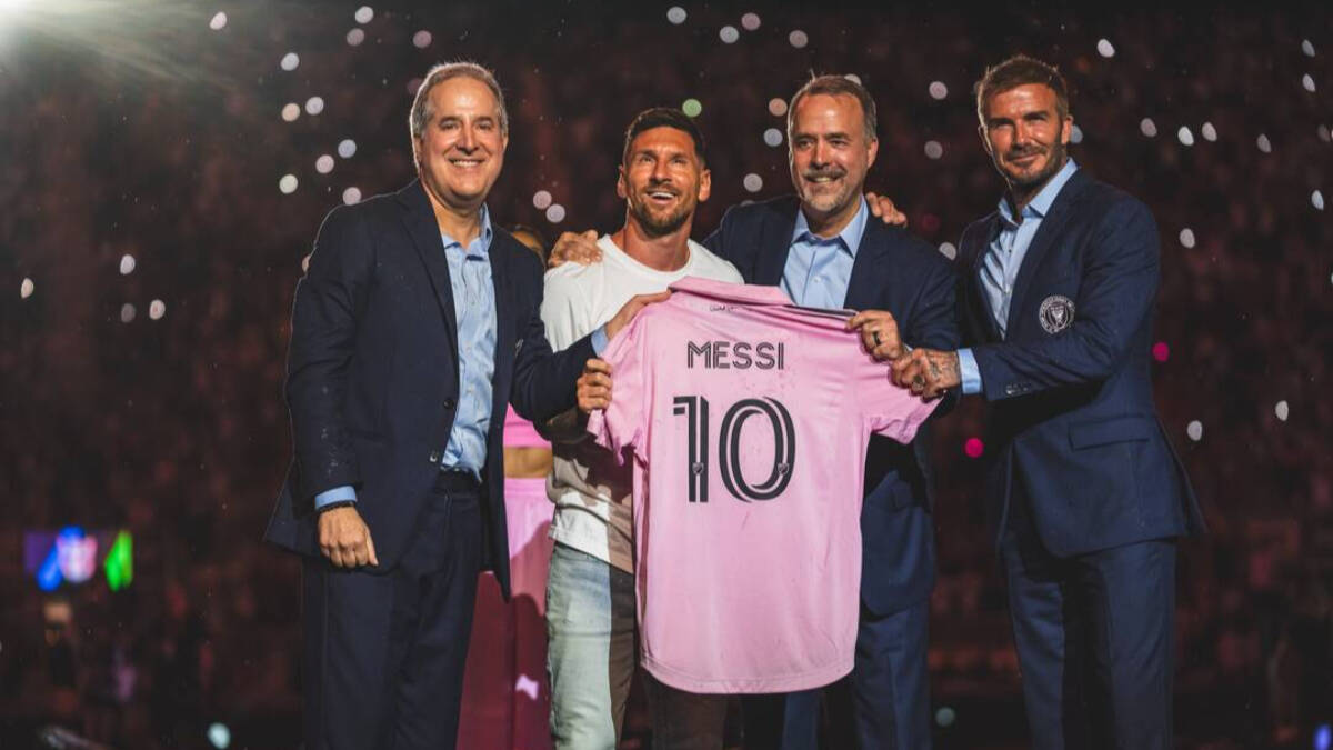 Leo Messi, en su presentación con el Inter Miami.