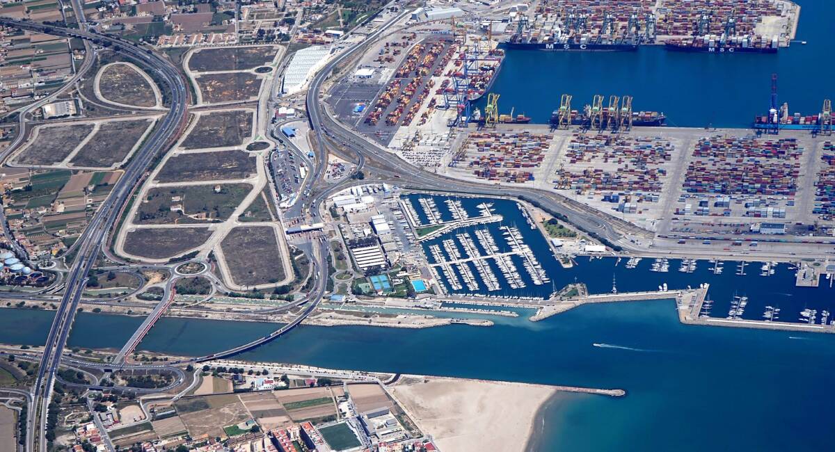 Imagen aérea Puerto de Valencia 