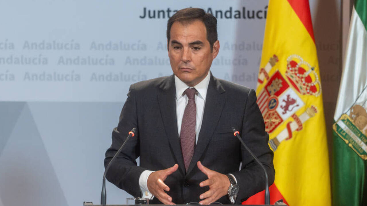 El consejero de Justicia, Administración Local y Función Pública de la Junta de Andalucía, José Antonio Nieto (PP).