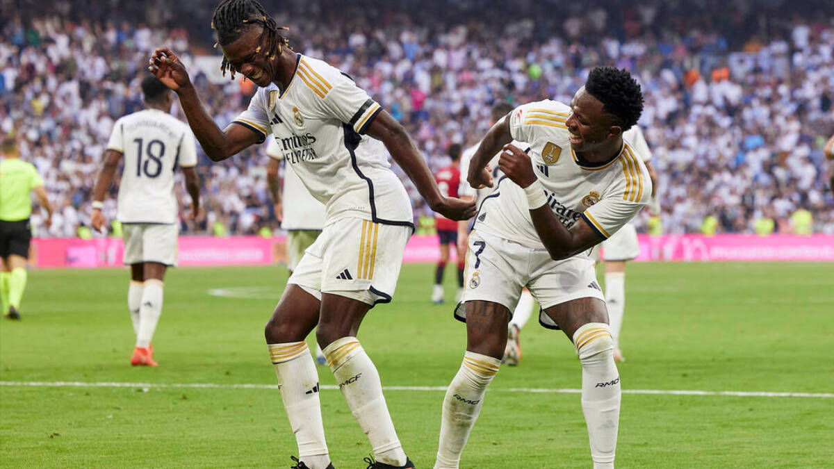 Camavinga y Vinicius, lesionados durante este mes del primer equipo masculino de fútbol del Real Madrid.