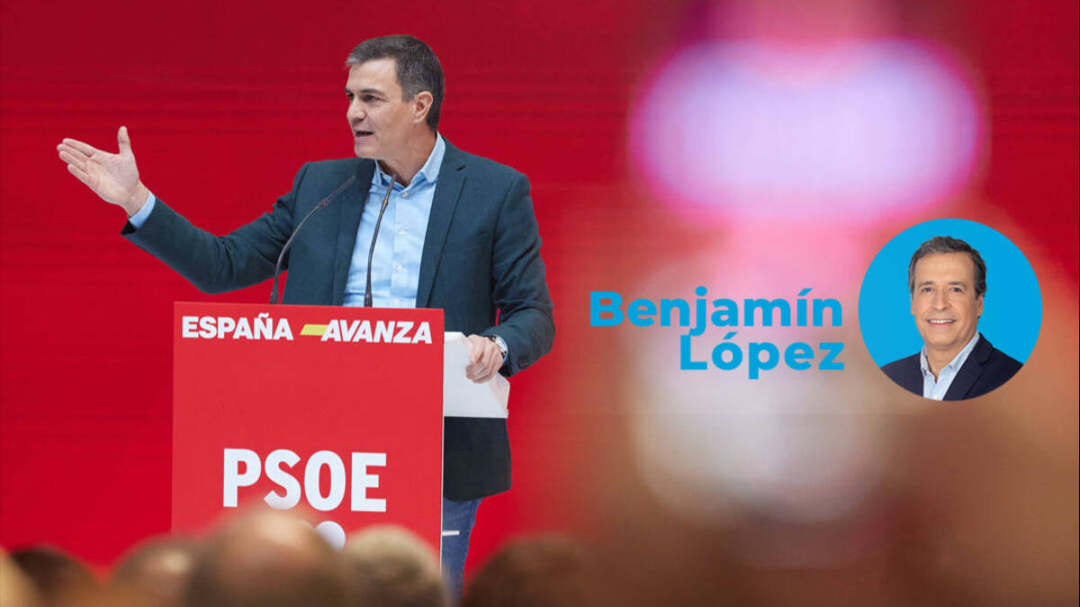 El secretario general del PSOE y presidente del Gobierno, Pedro Sánchez, interviene durante el acto del PSOE en IFEMA Madrid.