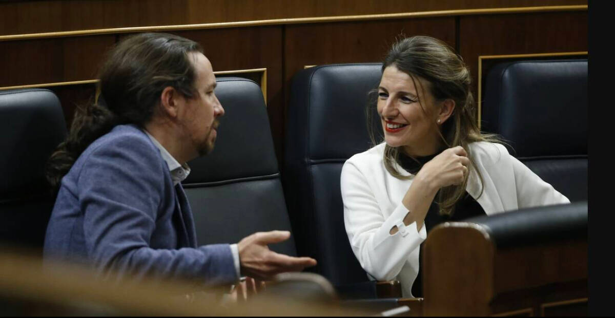 Pablo Iglesias con Yolanda Díaz en una imagen de archivo