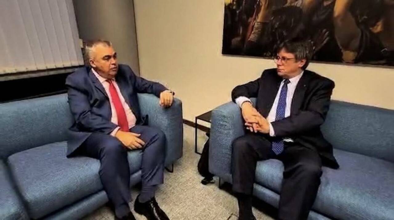 Santos Cerdán con Carles Puigdemont