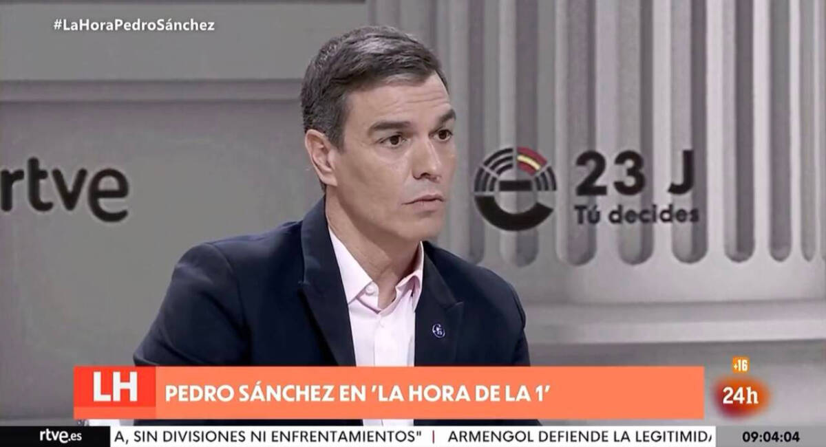 Pedro Sánchez en TVE