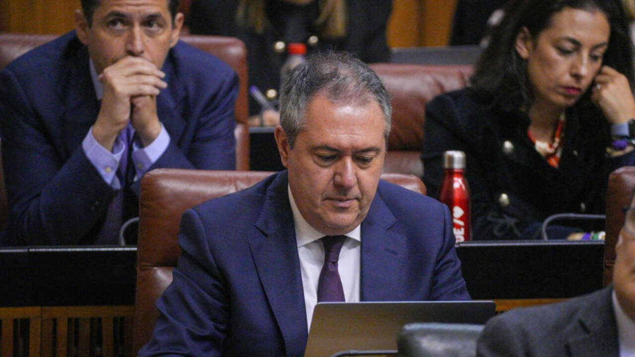 El secretario general del PSOE-A, Juan Espadas, en el debate del estado de la comunidad.