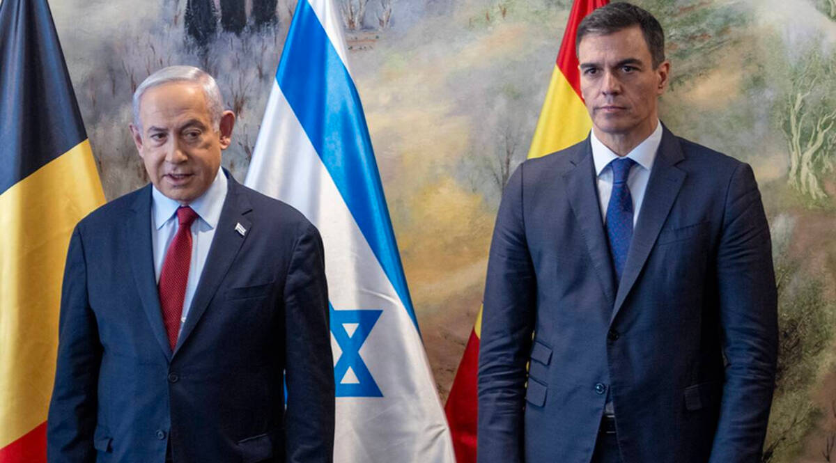 Pedro Sánchez con Netanyahu