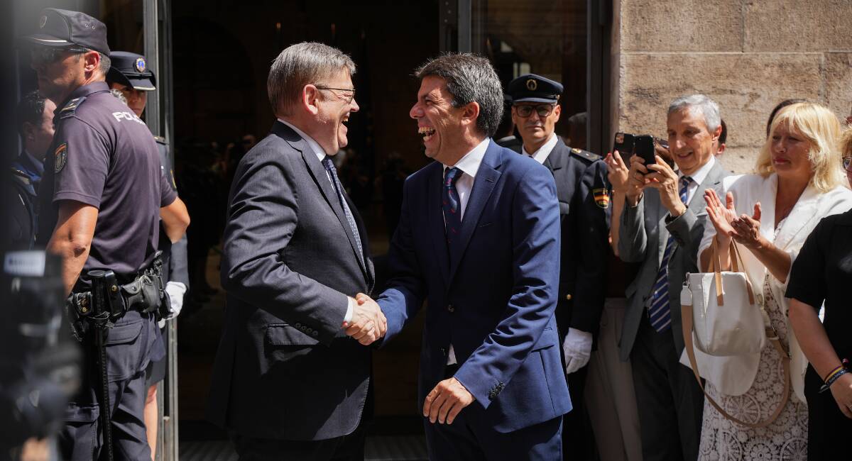 Carlos Mazón, president de la Generalitat y Ximo Puig, secretario general del PSPV-PSOE. 