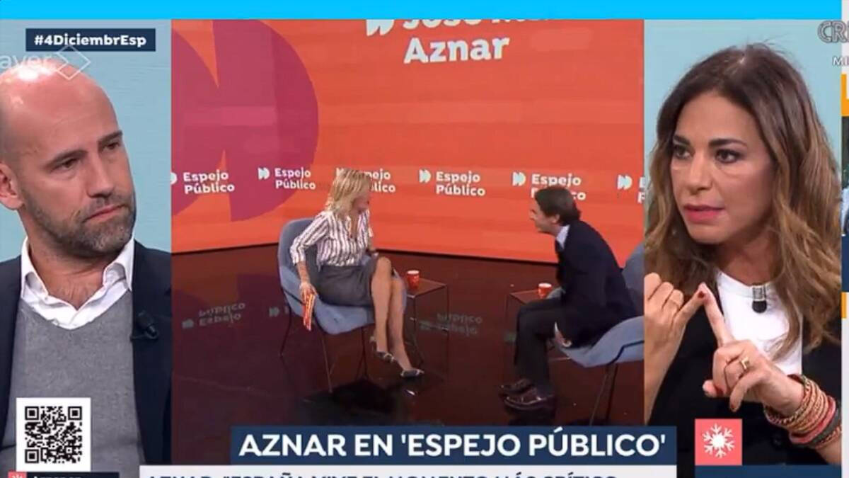 Gonzalo Miró y Mariló Montero durante su discusión en 'Espejo Público' por la amnistía.