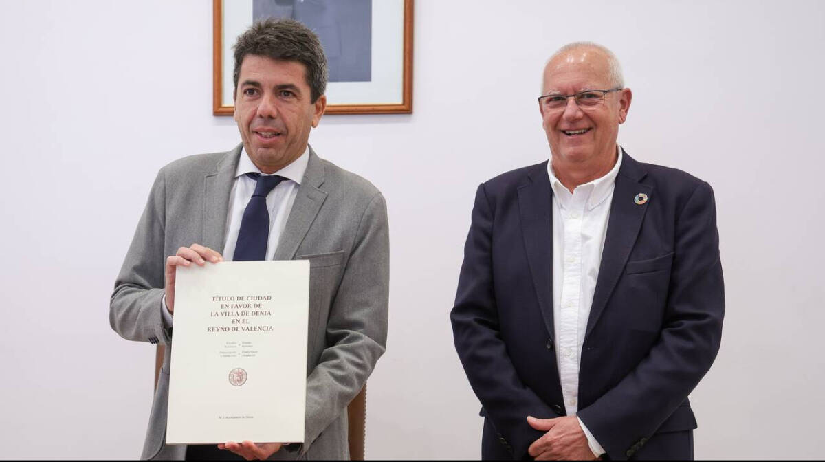 Carlos Mazón con el alcalde de Dénia