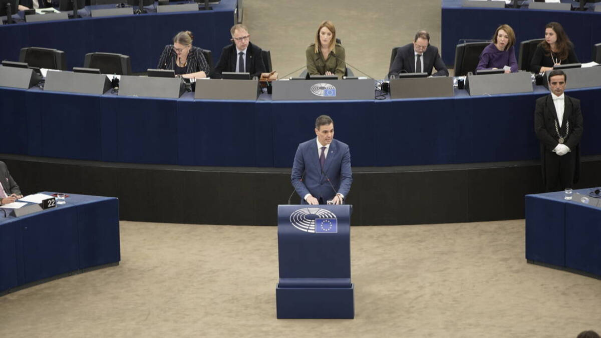 Pedro Sánchez en el Parlamento Europeo