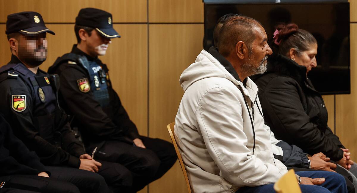 Los tres del clan 'Bocanegra' durante un juicio en la Ciudad de Justicia de Valencia, a 11 de diciembre de 2023