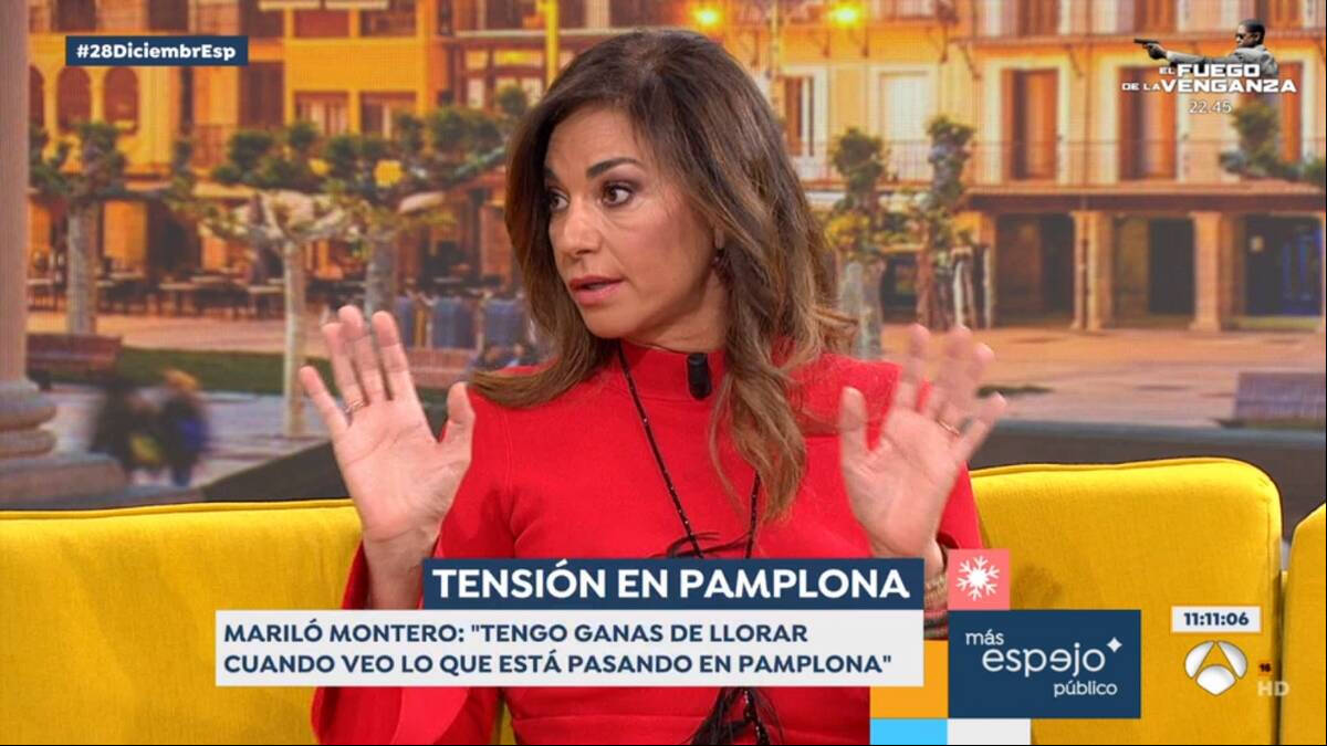 Mariló Montero estalla en 'Espejo Público' contra la moción de censura en Pamplona que ha dado la alcaldía a Bildu gracias al PSOE.