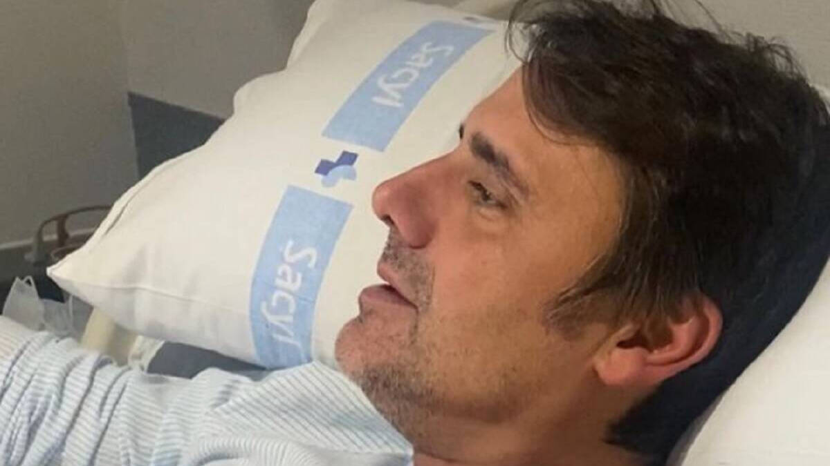 Ion Aramendi, en la cama del hospital. 