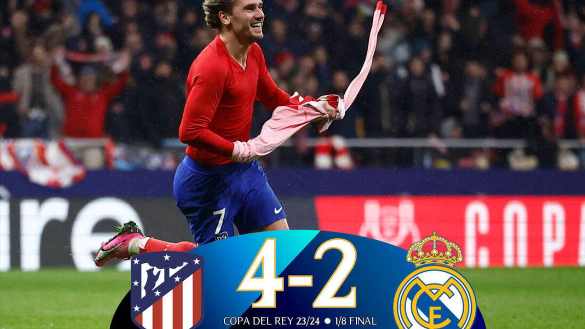 El Atlético ganó 4-2 al Madrid