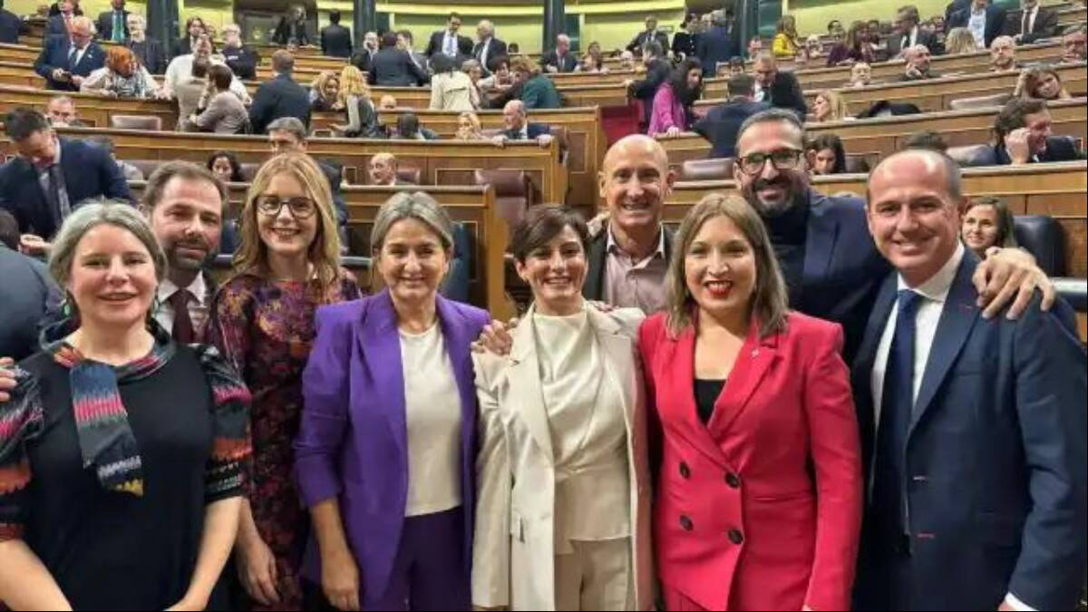 Imagen de los diputados del PSOE de Castilla La Mancha en el Congreso.