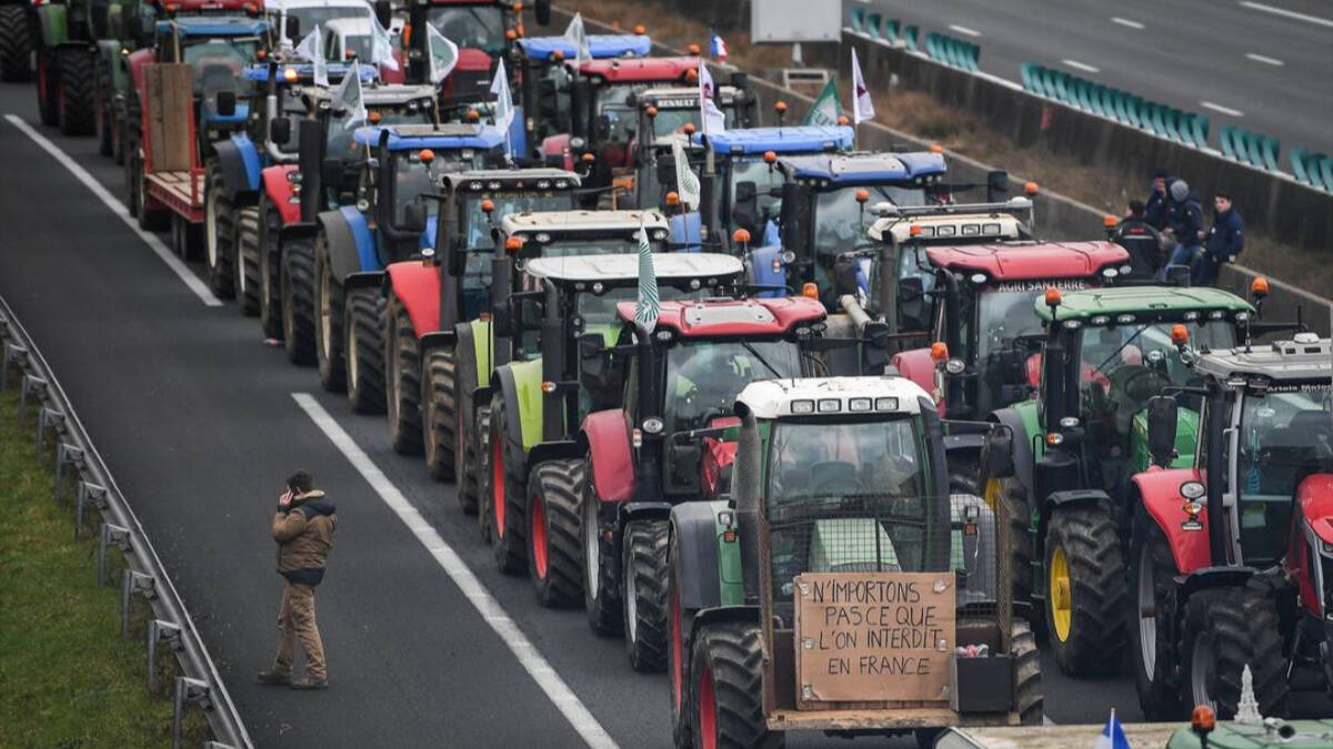 Tractorada en Francia a 30 de enero.