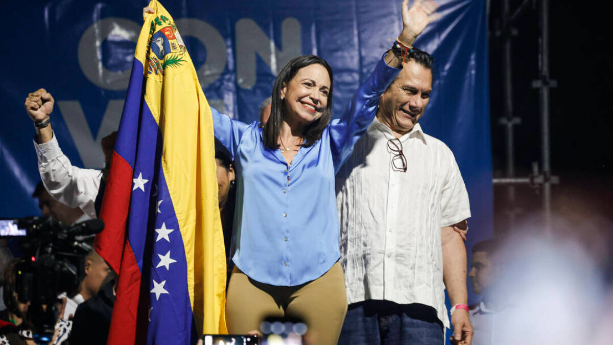 La candidata de la oposición a la presidencia de Venezuela, María Corina Machado.