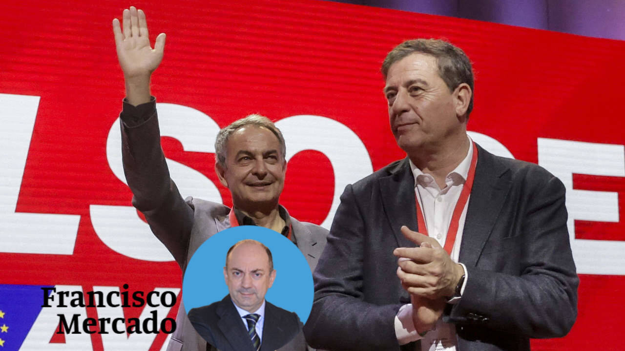 Zapatero y Besteiro en un mitin.