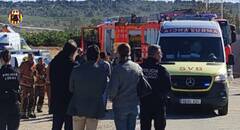 Herida una persona tras el incendio de la Pirotecnia Mediterráneo 