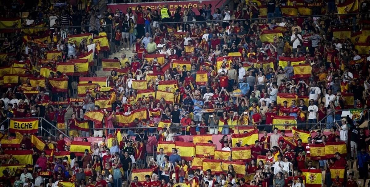 Un partido de fútbol de la Selección  Española.