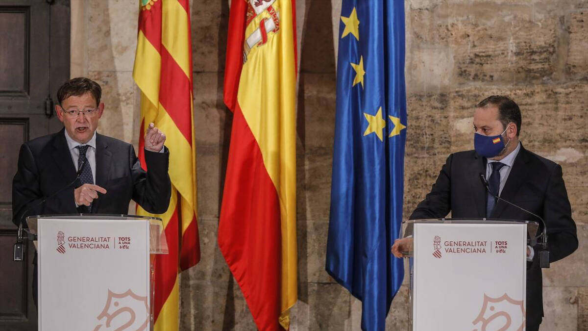 Ximo Puig y José Luis Ábalos en 2020.