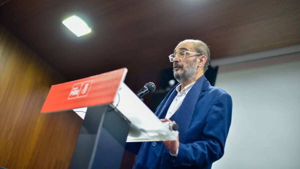 El secretario general del PSOE Aragón, Javier Lambán