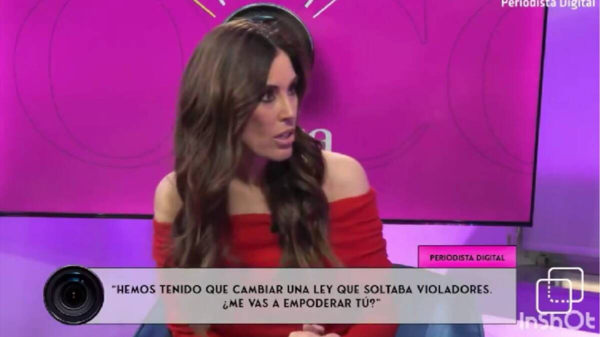 La periodista Isabel Rábago durante su entrevista para 'Periodista Digital'.