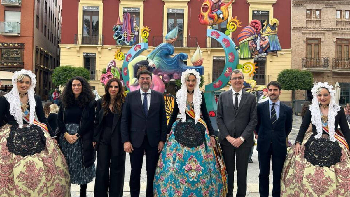 Muestra de hogueras en la ciudad de Murcia