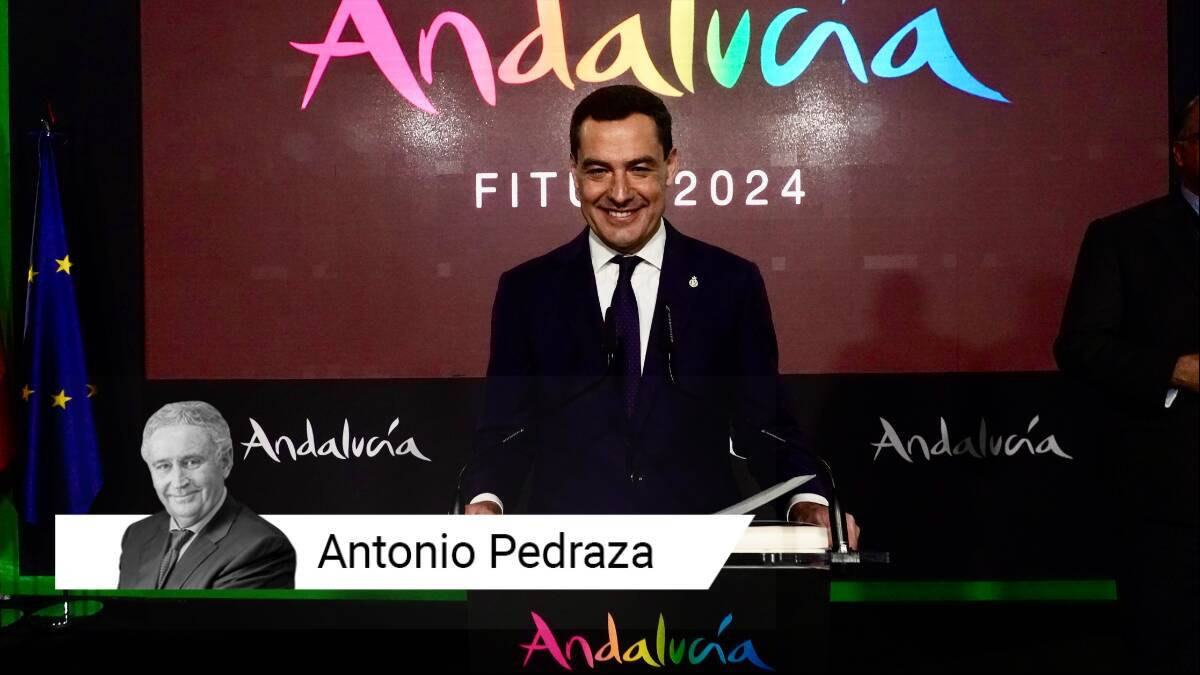 El presidente de Andalucía, Juanma Moreno, durante FITUR 2024.