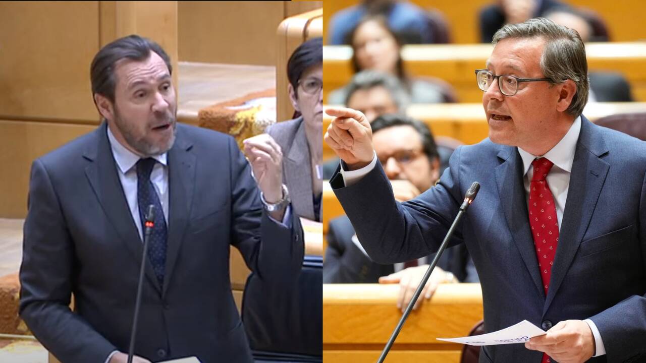 Óscar Puente y Alfonso Serrano en el Senado