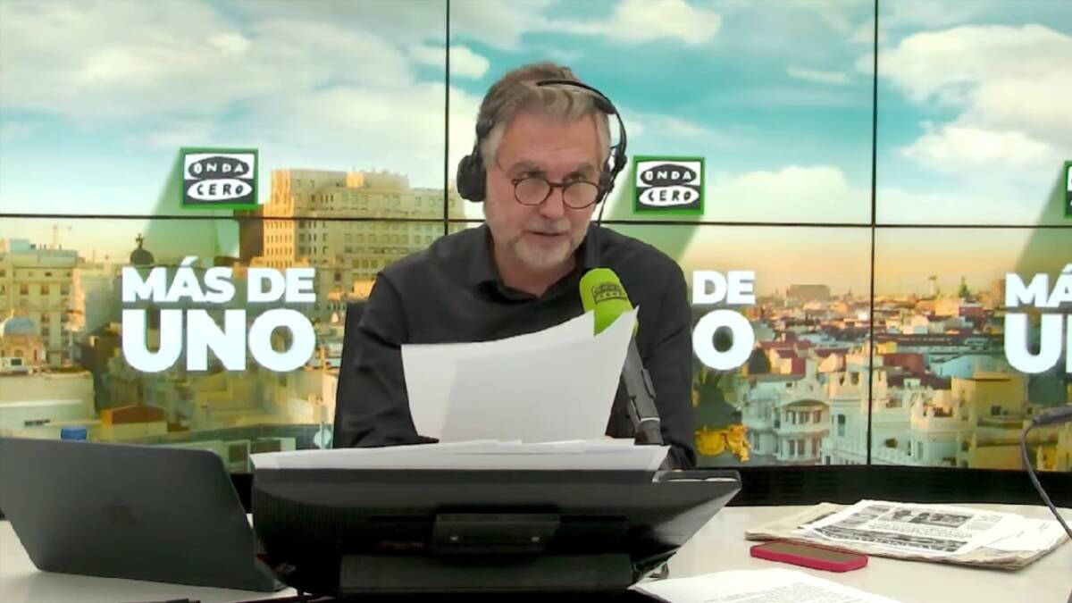 Carlos Alsina durante su monólogo en Más de Uno de Onda Cero.