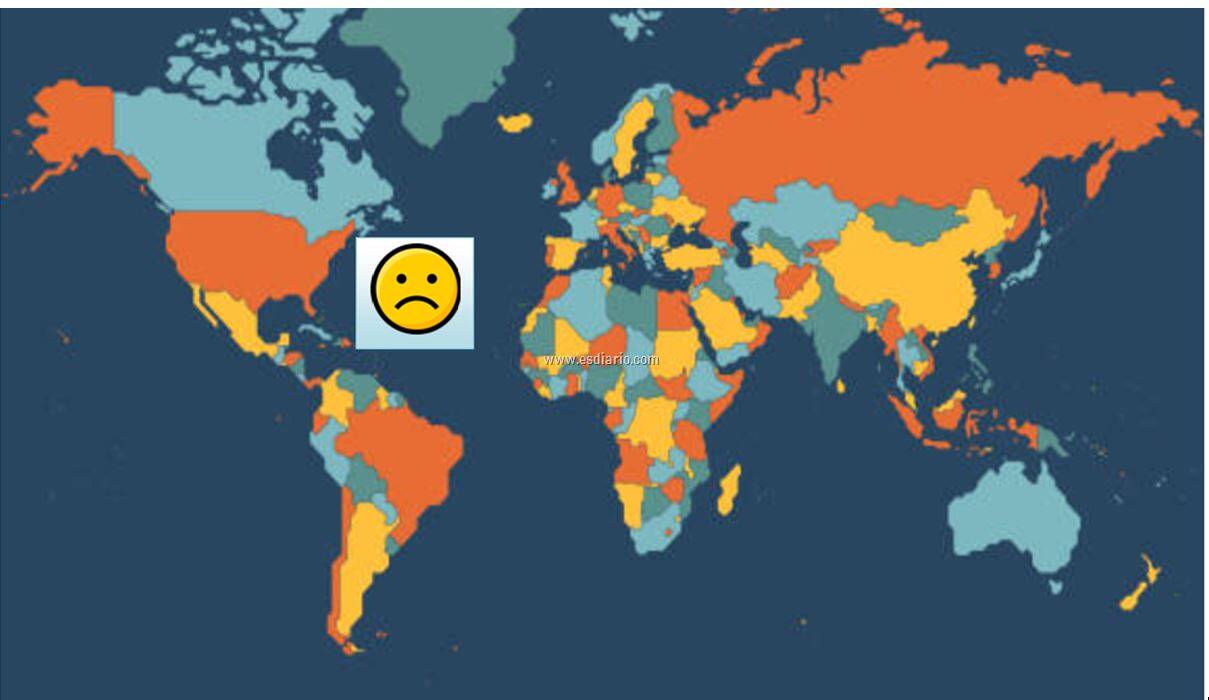 Países más infelices del mundo