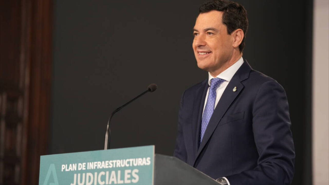 El presidente de la Junta de Andalucía, Juanma Moreno (PP).
